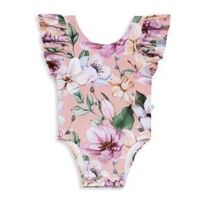 Posh Peanut Margot Ruffle One-Piece Swimsuit - Pink - Size 6-12 months